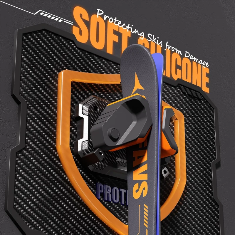 Universal Ski & Snowboard Wall Rack – Garage Mount Holders for Damage-Free, Space-Saving Winter Gear Organization