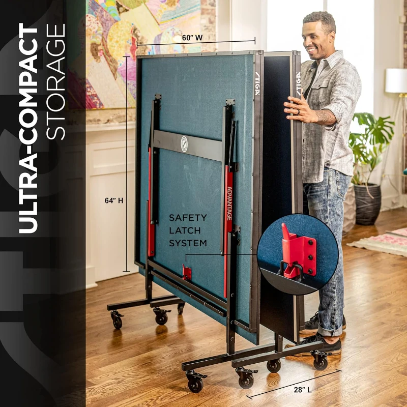 STIGA Advantage Series Table Tennis Tables - 13/15/19/25mm Tops, 10-Min QuickPlay Assembly, Playback Mode