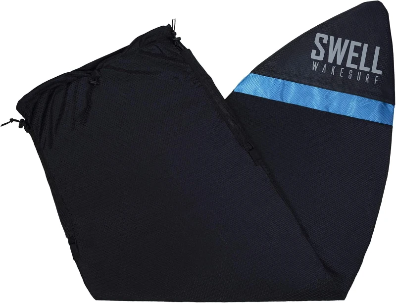 SWELL Adjustable-Length Wakesurf Board Sock with Padded Nose & Pocket — Wakeboard Cover, One-Size-Fits-All Surfboard Bag