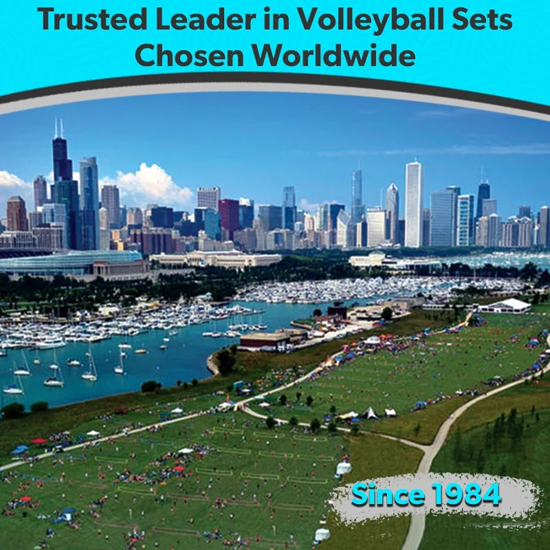 Park & Sun Sports Spectrum Classic Professional Adjustable Outdoor Volleyball Net System