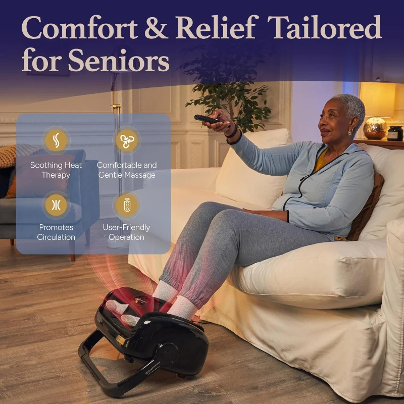 Cloud Massage Shiatsu Foot Massager with Heat — Deep Kneading Therapy for Pain Relief, Improved Circulation and Post-Activity Recovery for Plantar Fasciitis & Arthritis