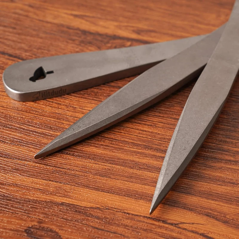 The Beak 6-Pack Throwing Spikes Set — 0.236"" Thick Premium Stainless Steel with Sheath for Beginners and Pros