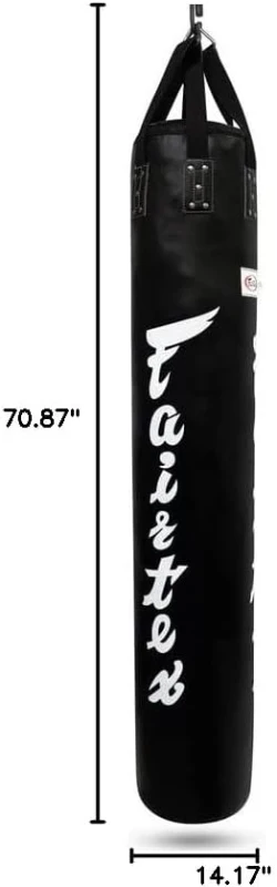 Fairtex HB6 6-Foot Banana Heavy Bag for Muay Thai, Boxing, Kickboxing & MMA - 14.17"" W x 70.87"" H