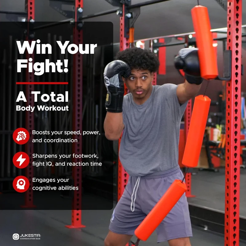 Jukestir® Dynamic Motion Punching Bag — Pro-Level Footwork, Speed & Agility Trainer for Boxing and MMA