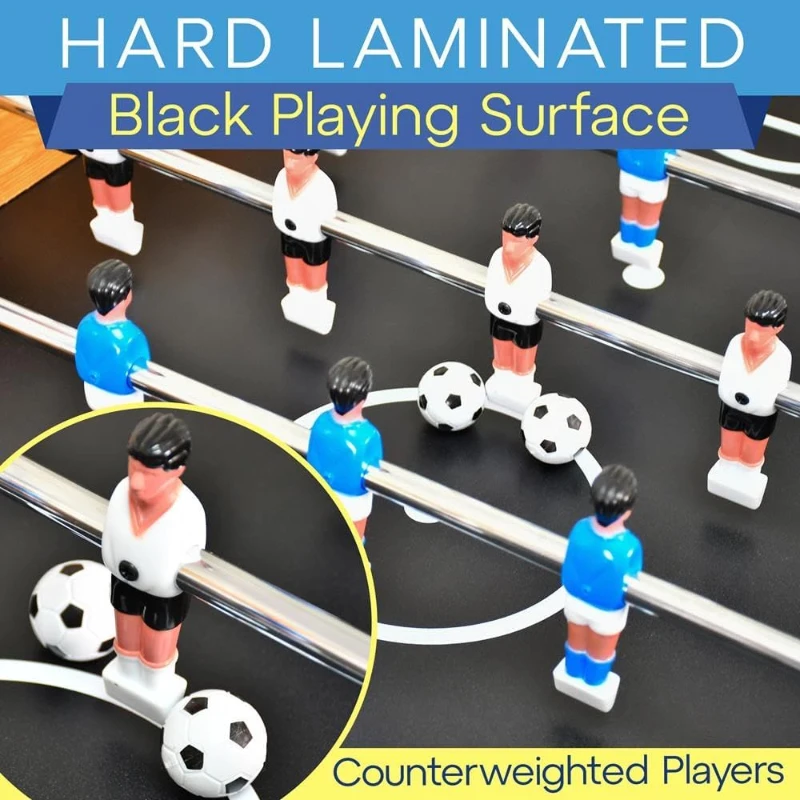 SereneLife 48"" Competition-Size Foosball Table with 2 Balls and Dual Cup Holders