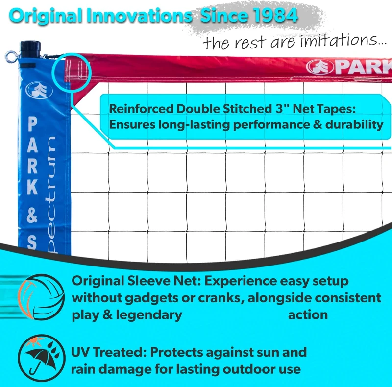 Spectrum Classic — Park & Sun Sports Adjustable Pro Outdoor Volleyball Net