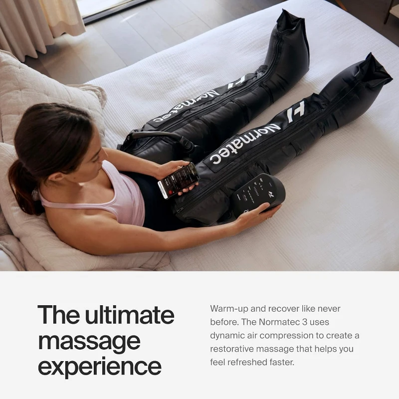 Hyperice Normatec 3 Recovery System — Patented Dynamic Air Compression Therapy for Legs (Standard Size, 31""–35"" Inseam, Max Thigh 30"") — Bluetooth Enabled, FSA/HSA Eligible