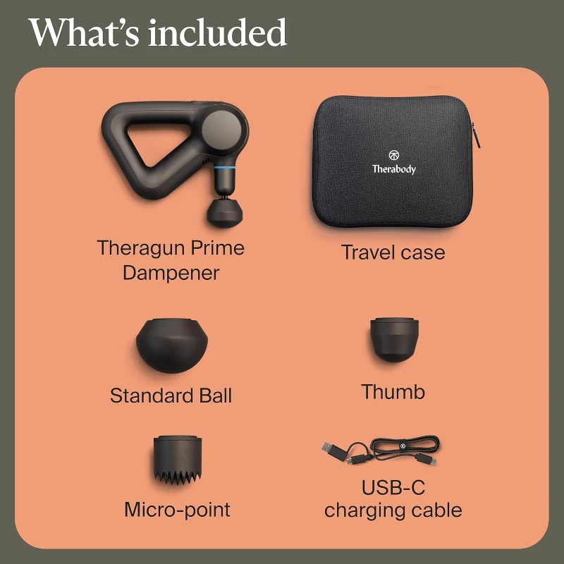 TheraGun Therabody Prime (5th Gen) Deep Tissue Percussion Massage Gun with Bluetooth – Personal Massager for Neck, Back, Shoulder, Leg Pain (Black)