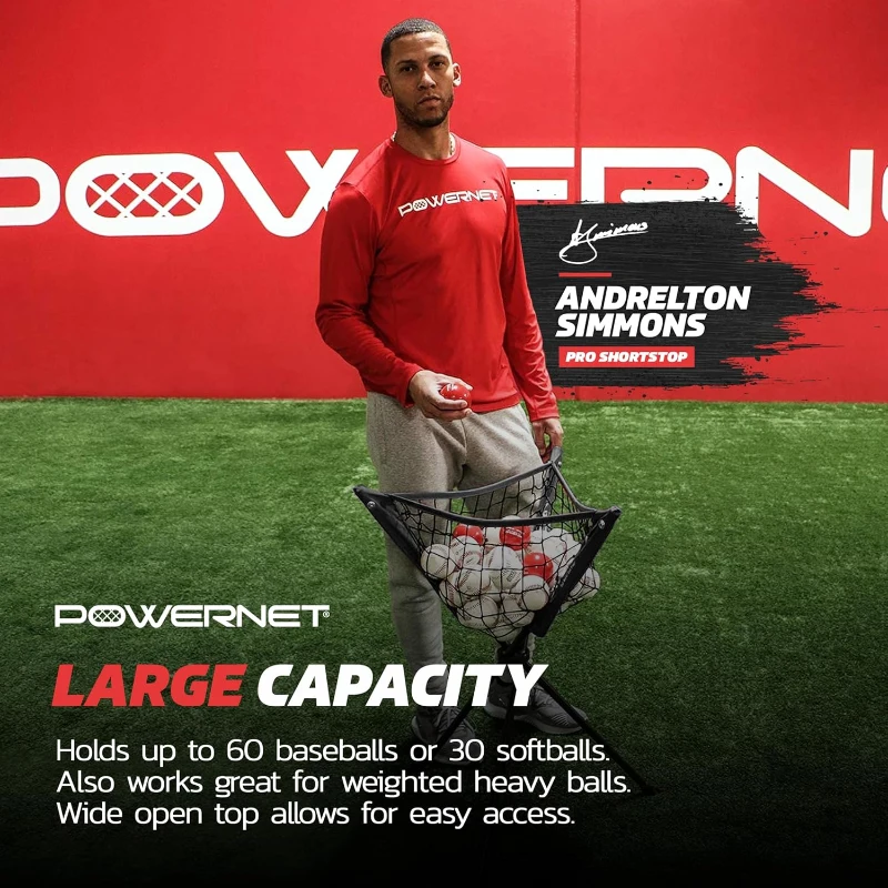 PowerNet 7x7 Baseball/Softball Training Kit with Tee, Weighted Balls, Strike Zone & Ball Caddy