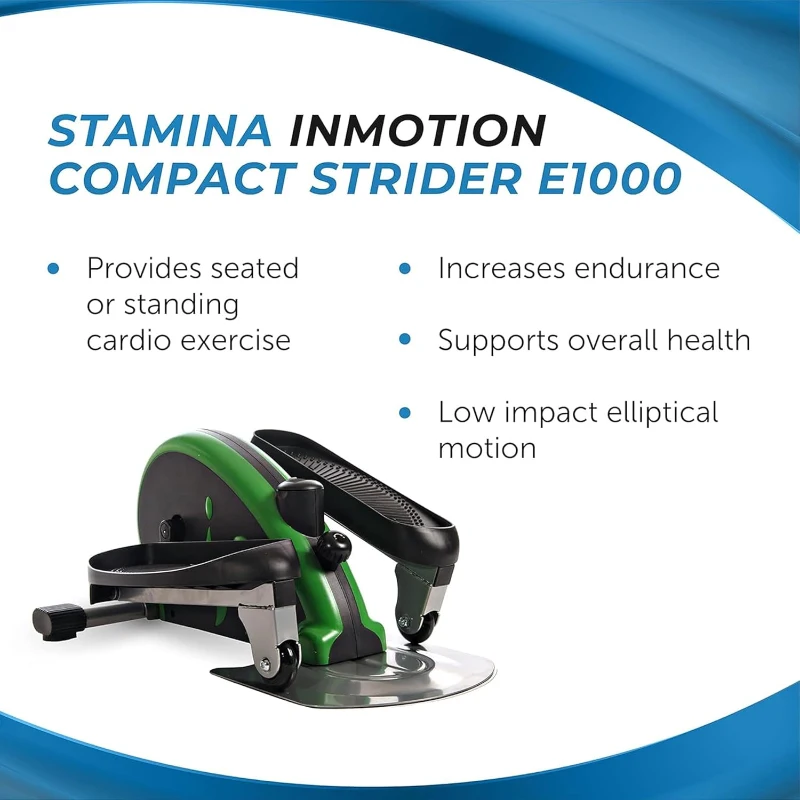 Stamina InMotion Compact Strider — Portable Under-Desk Elliptical for Seated or Standing Use