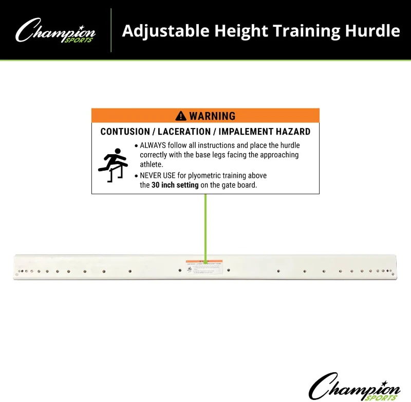 Champion Sports Adjustable-Height Training Hurdle (Red)