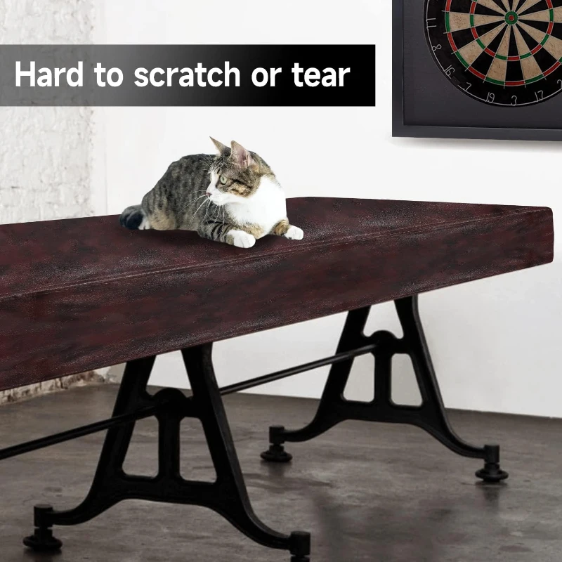 GSE Games & Sports Expert 16' Brown Heavy-Duty Leatherette Shuffleboard Table Cover