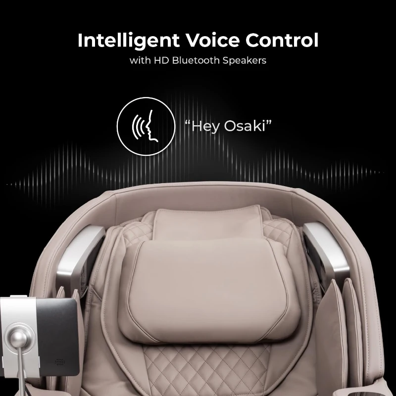 Titan 4D Ultima Massage Chair - Taupe | Full-Body Air Compression | Zero Gravity | SL-Track 4D Therapy | Foot Rollers | Touchscreen & Space-Saving Design