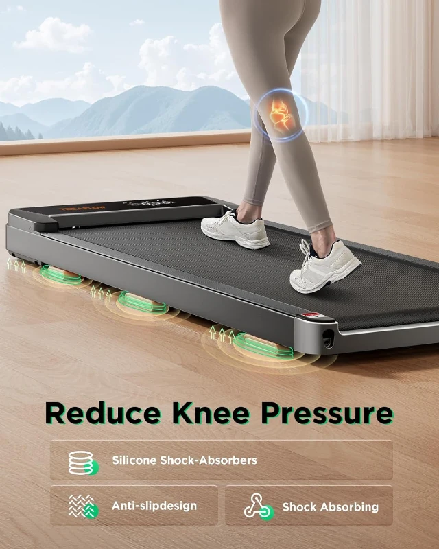 Treaflow Smart Walking Pad — 2.5HP Quiet Under-Desk Treadmill with 0–8% Incline, 265 lb Capacity, Remote Control and LED Display