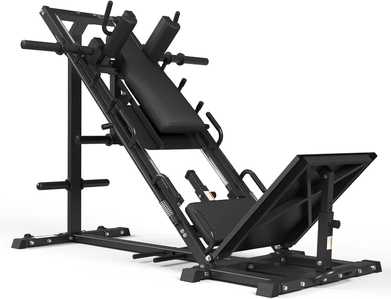 GMWD DD07 Leg Press & Hack Squat Combo — Professional Adjustable 2-in-1 Leg Press Machine with Linear Bearings and Weight Storage