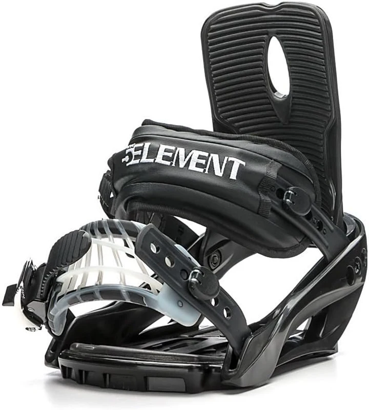 5th Element Summit Stealth Men's Snowboard Bindings — Universal Mounting Disc & Hardware for New or Replacement Boards, Beginner–Intermediate
