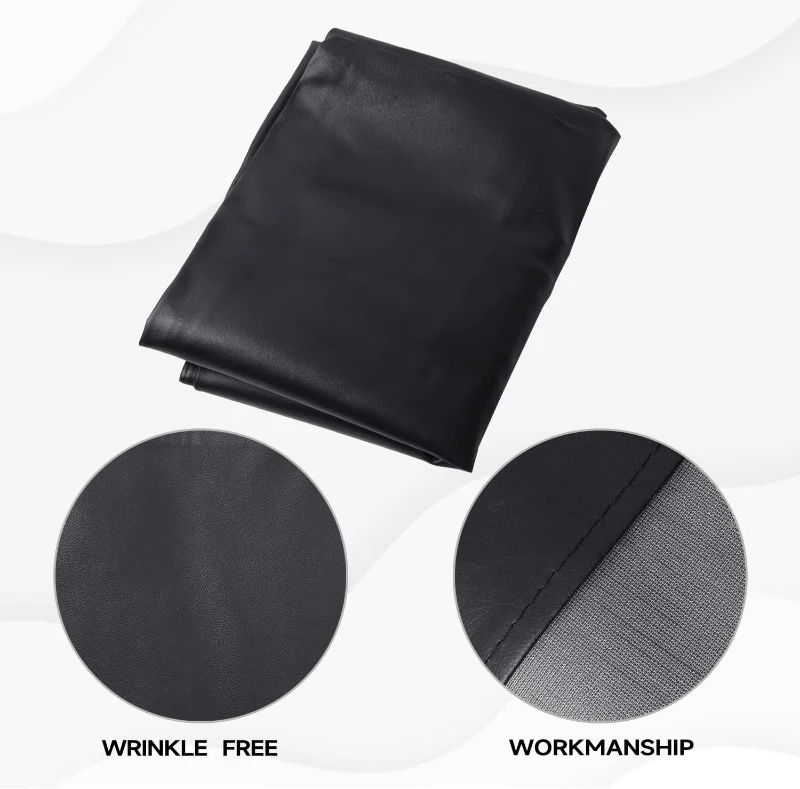 GSE Games & Sports Expert 14 ft Black Heavy-Duty Leatherette Shuffleboard Table Cover - Durable Table Protector