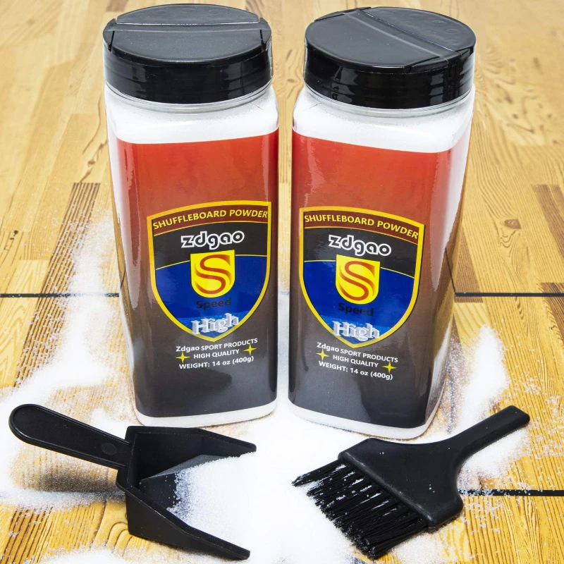 Complete Shuffleboard Accessories Bundle - 8 Pucks, 2 Cans Wax (14 oz), Mini Brush & Dustpan