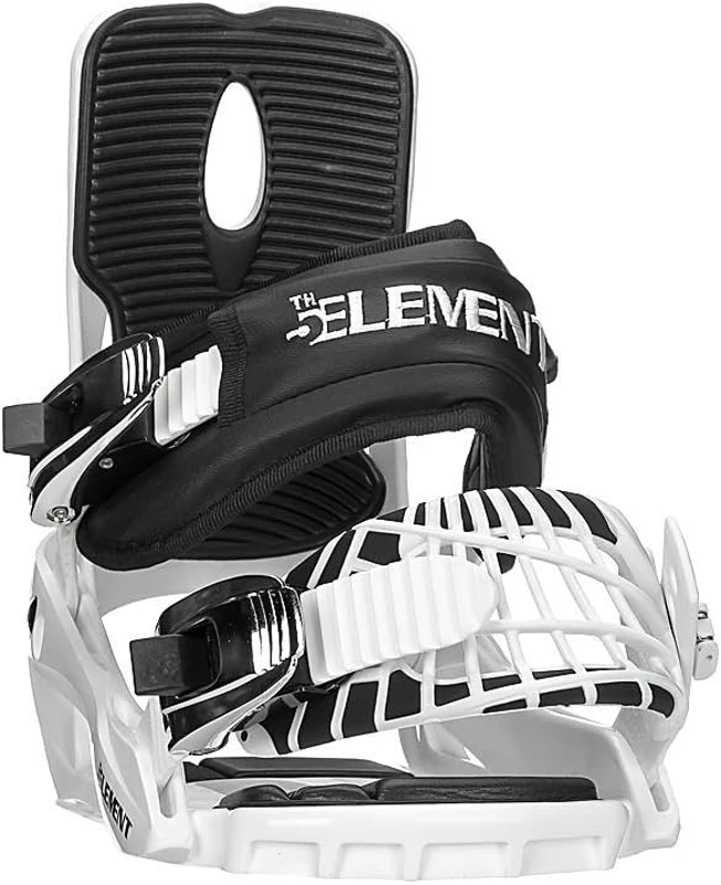 5th Element Summit Stealth Adult Men's Bindings - Universal Disc & Hardware for New/Replacement Snowboards, Beginner/Intermediate