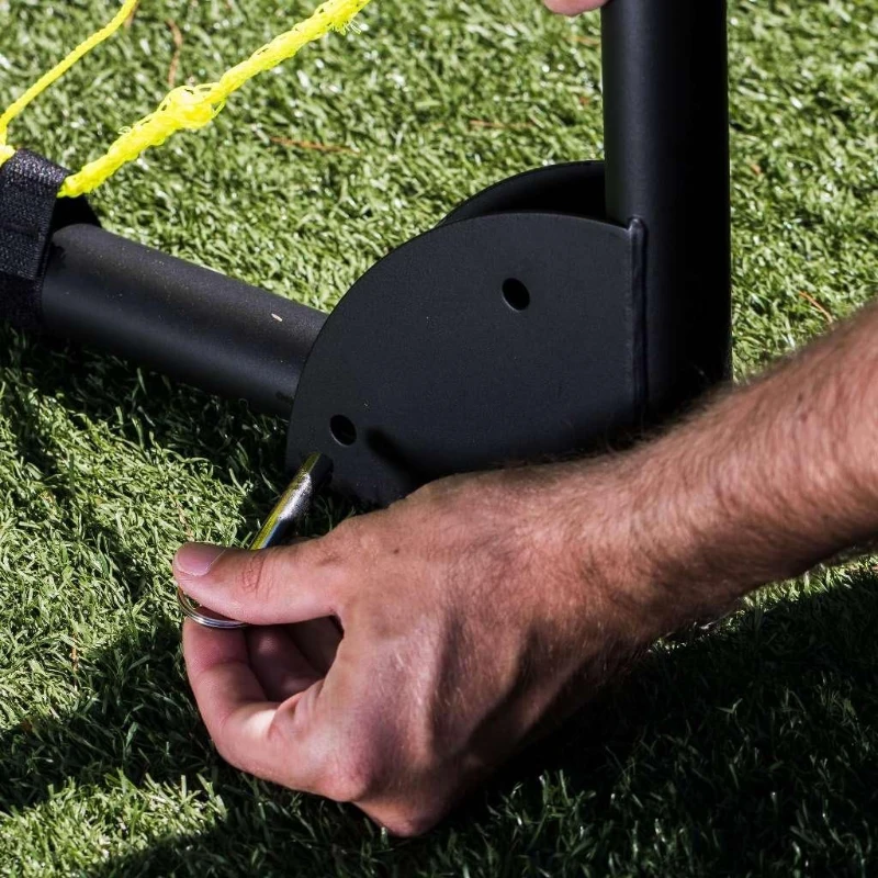 Franklin Sports Competition Folding Soccer Goal – Portable 12' x 6' Steel Backyard Goal with Net & Ground Stakes – Regulation Size, Multiple Colors