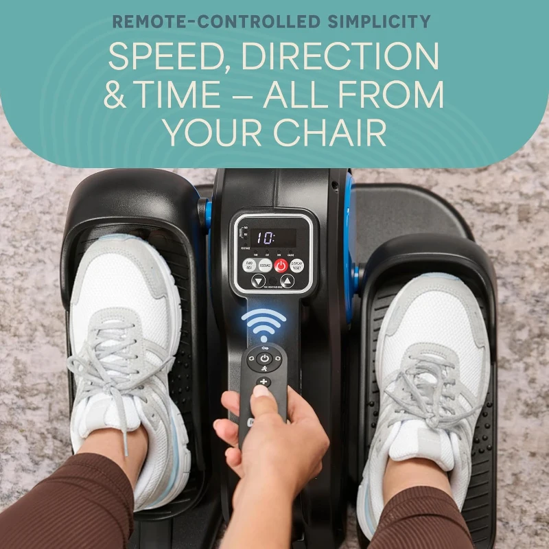 Lifepro AutoGlide Under-Desk Elliptical with Optional Red Light — Seated Pedal Exerciser for Seniors & Adults, Quiet Portable Leg Trainer for Home or Office