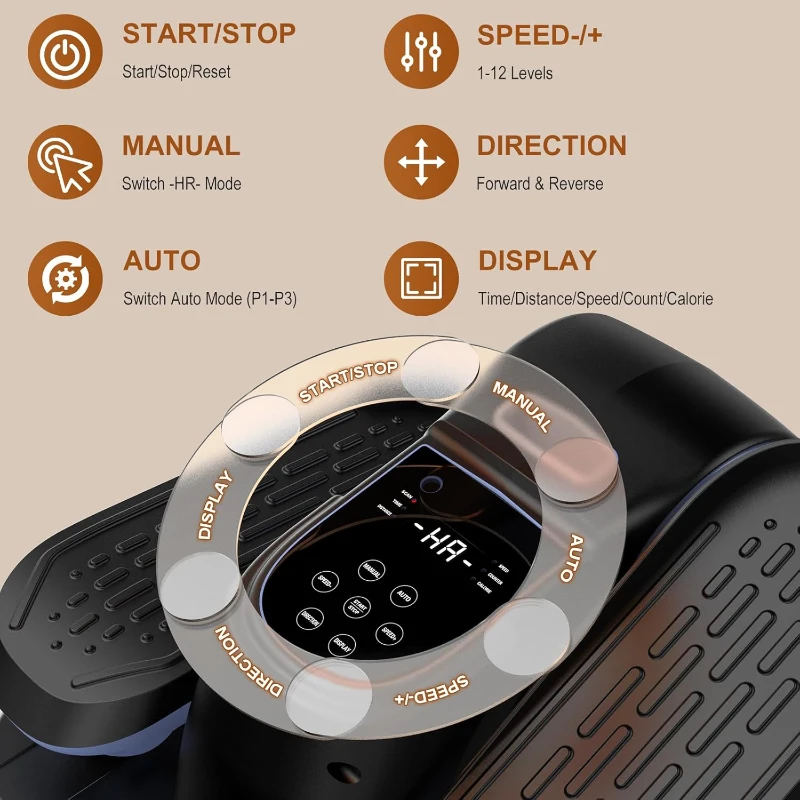 VIVURN 028 Under-Desk Elliptical — Motorized Seated Leg Exerciser, 12 Speeds & 5 Modes, Quiet Low-Impact Pedaler for Seniors (As Seen on TV)