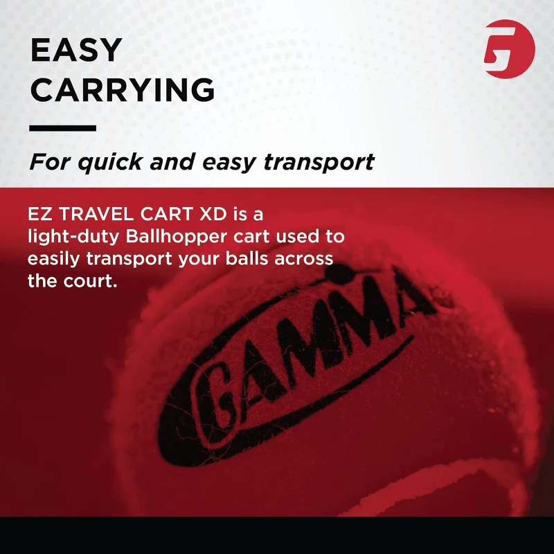 GAMMA Sports EZ Travel Cart - Portable Tennis & Pickleball Hopper with Premium Carrying Case (150/250 Capacity)