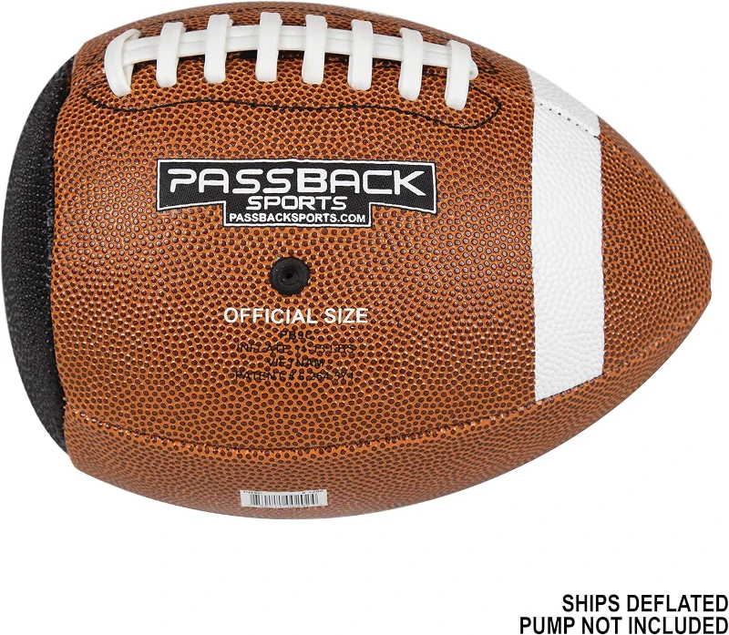 Passback Official Composite Football - High School Training Ball (Ages 14+), Ships Deflated