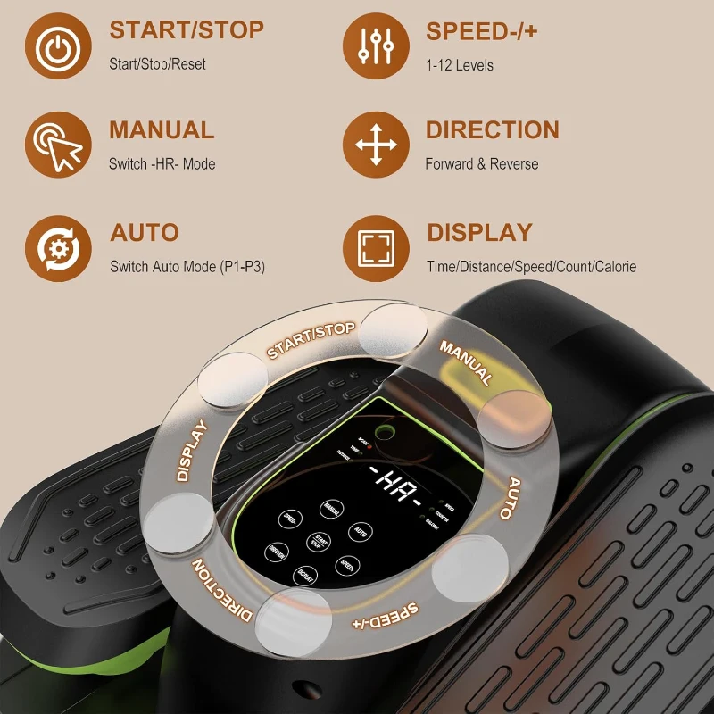 VIVURN 028 Under-Desk Elliptical — Quiet Electric Pedal Exerciser, 12 Speeds & 5 Modes, Compact Low-Impact Trainer for Seniors