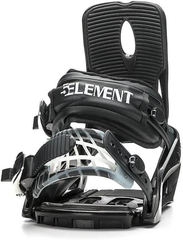 5th Element Summit Stealth Men's Snowboard Bindings — Universal Mounting Disc & Hardware for New or Replacement Boards, Beginner–Intermediate