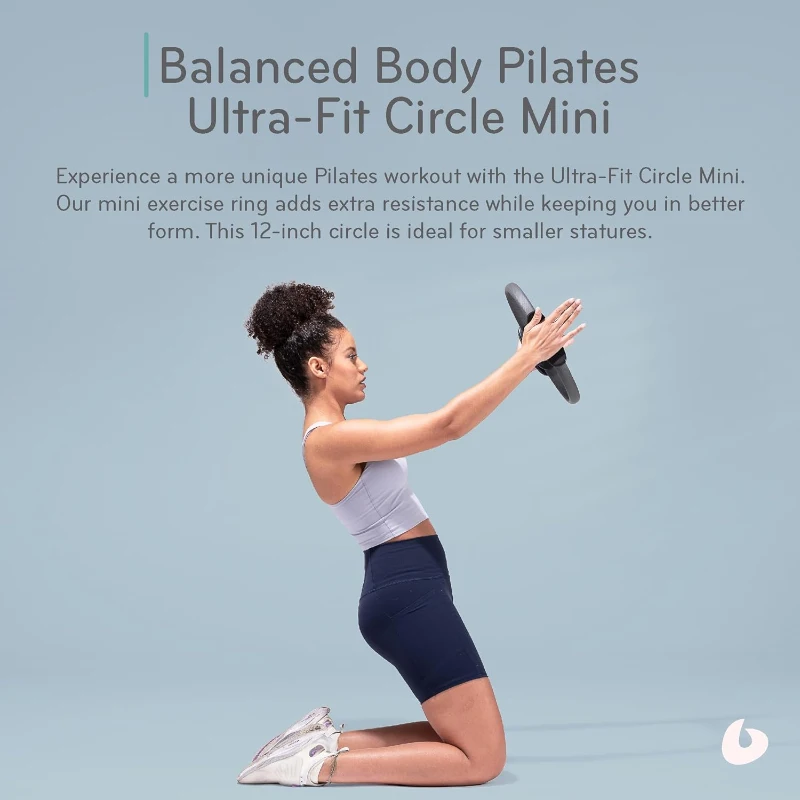 Balanced Body Ultra-Fit 12"" Pilates Circle – Compact Fitness Ring with Padded Handles for Legs and Core