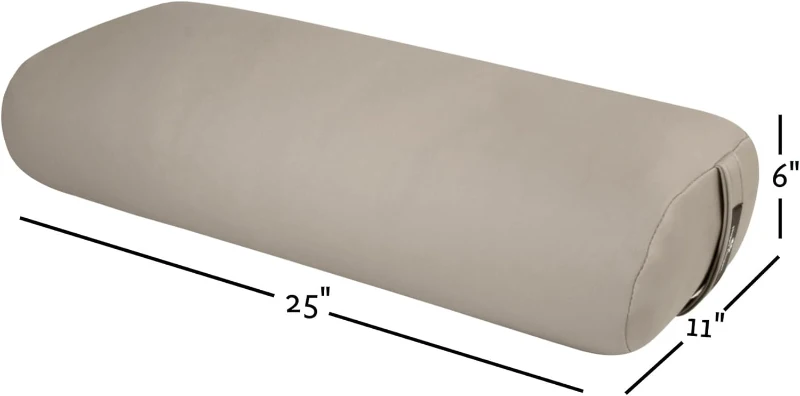 Hugger Mugger Standard Yoga Bolster — Firm, Supportive, EcoVinyl Cover, Handmade