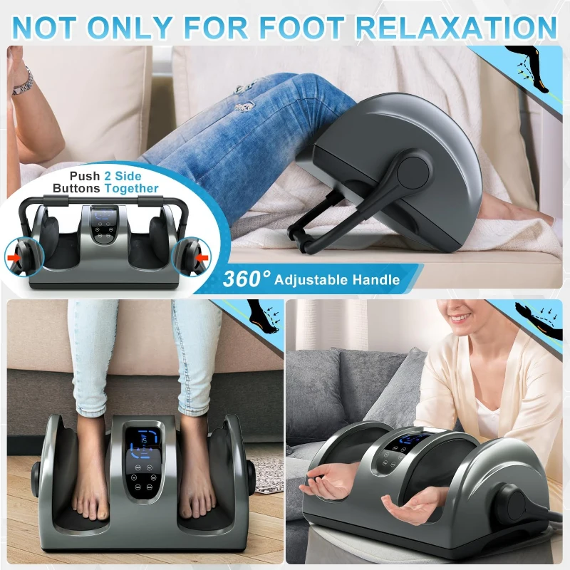 TISSCARE FSA/HSA Eligible Shiatsu Foot Massager with Heat (Gray) – Relief for Neuropathy, Plantar Fasciitis & Leg Pain – Remote Controlled Foot/Calf/Ankle Therapy, Gifts for Her & Him