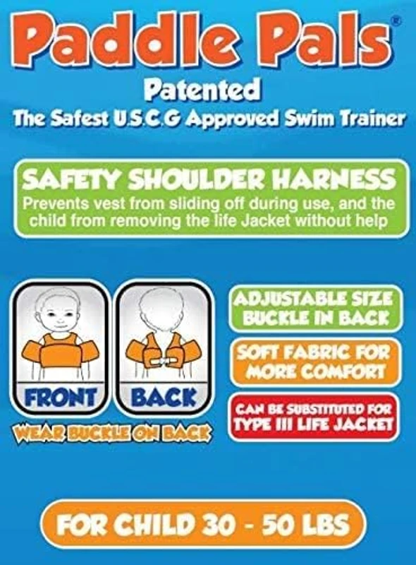 Body Glove Paddle Pals Kids Learn-to-Swim Life Jacket PFD — USCG & Transport Canada Approved