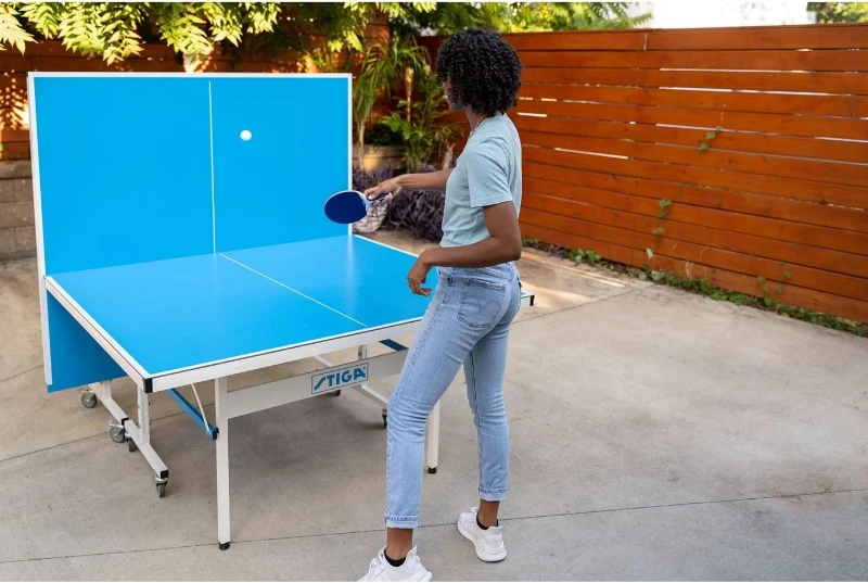 STIGA XTR Professional Outdoor/Indoor Table Tennis Table - All-Weather Aluminum Composite Top with Net & Posts, 10-Minute QuickPlay Assembly and Compact Foldable Storage