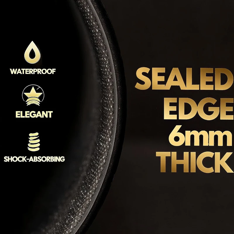 Foldable Treadmill Walking Pad Mat for Carpet & Hardwood, 72"" x 35.5"" 6mm Thick High-Density Exercise Mat — Large, Anti-Slip, Noise-Reducing