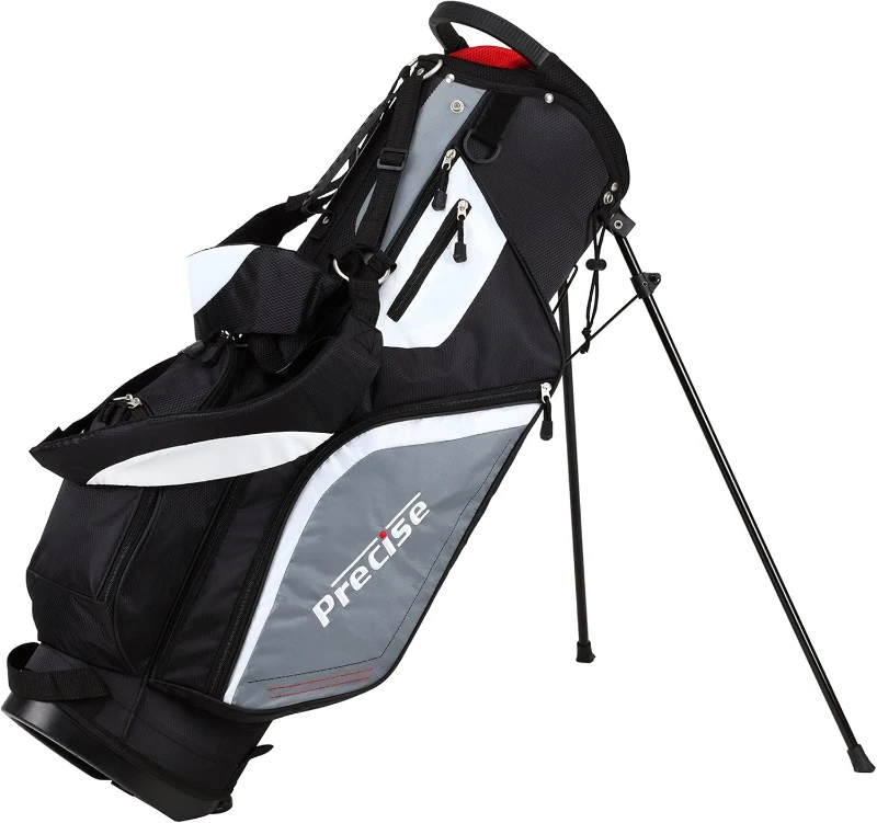 Precise M5 Men’s Complete Golf Set – 460cc Driver, #3 Wood, 21° Hybrid, 5-PW Irons, Putter, Stand Bag & 3 Headcovers