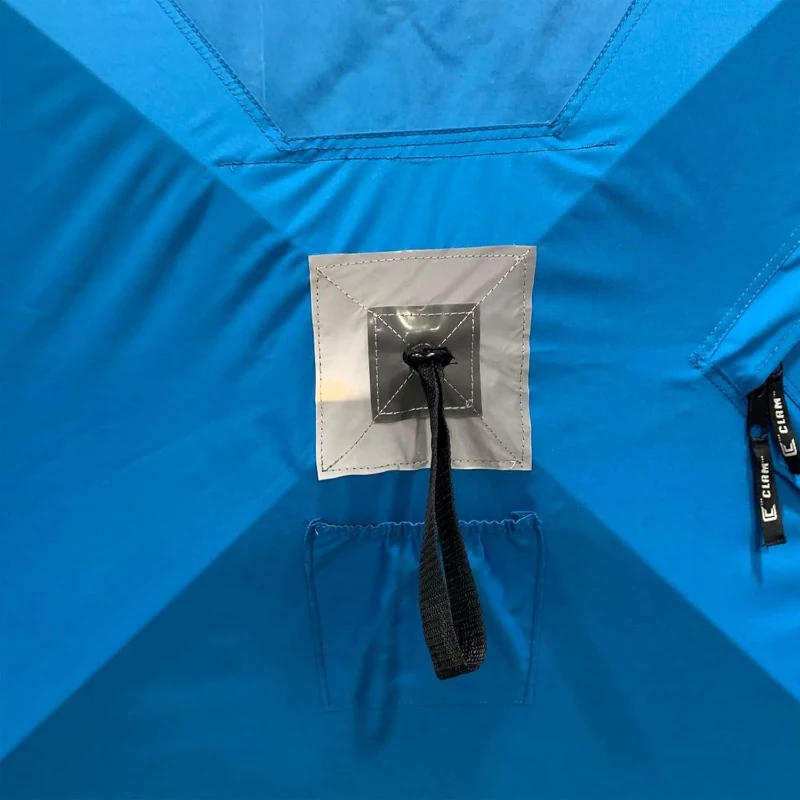 CLAM 14476 C-560 7.5 ft Lightweight Pop-Up Hub Shelter - Portable 3-4 Person Ice Fishing Tent with Anchors and Carrying Bag