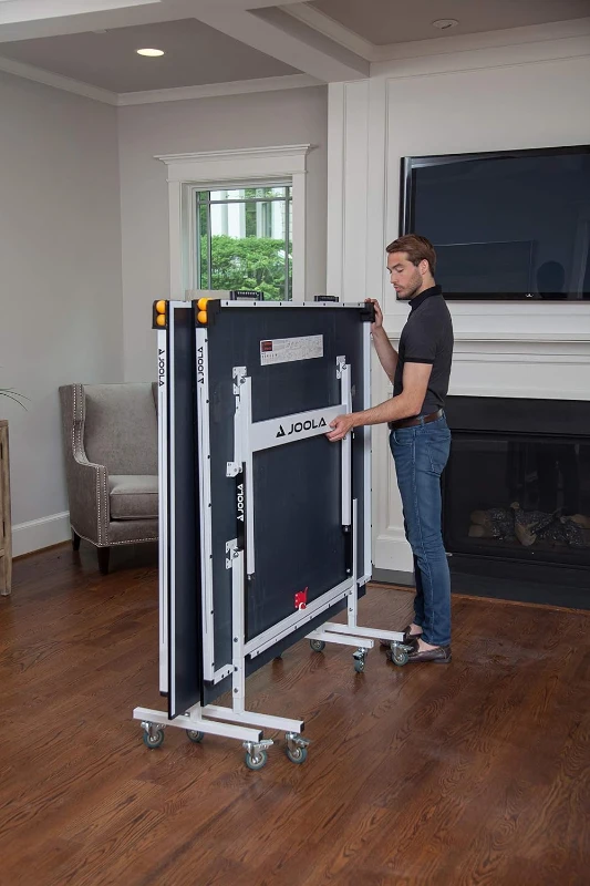 JOOLA Rally TL Professional MDF Indoor Table Tennis Table - 9x5ft Tournament Quality, Quick Clamp Net, 10–15 Minute Assembly, Playback Mode