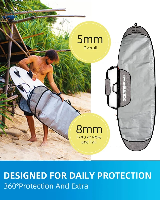 OCEANBROAD Surfboard/Longboard Day & Travel Bag — Sizes 5'0""–10'0""