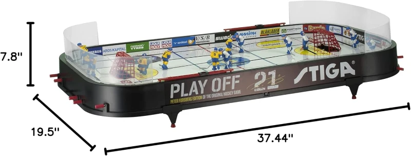 STIGA Play Off 21 Table-Top Rod Hockey Game – Classic Ice Hockey Action with Enhanced Features