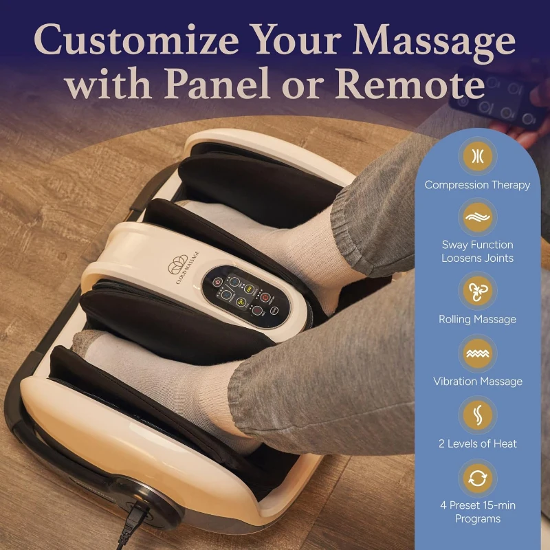 Cloud Massage Shiatsu Foot Massager with Heat — Deep Kneading for Pain Relief, Circulation Improvement & Relaxation — Ideal for Plantar Fasciitis, Neuropathy & Arthritis