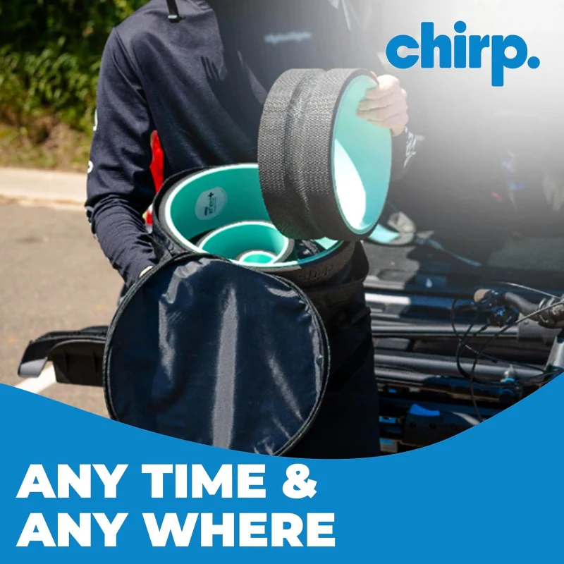 Chirp Ultimate Back & Neck Bundle - 4-Pack Wheel Foam Roller Set with Posture Corrector, 500 lb Capacity, Carrying Case (Mint)