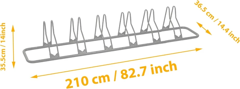 CyclingDeal Floor Bike Rack - Parking Stand for Up to 6 Bicycles, Indoor Garage Storage with Tire Grooves for up to 29"" Wheels