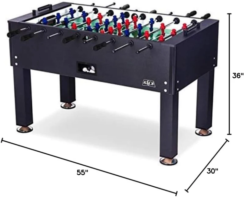 KICK Onyx 55"" Foosball Table — Obsidian Finish, 55"" x 30"" x 36""