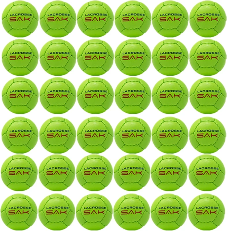 Lax Sak Soft Training Lacrosse Balls — 1,2,3,6,12,24,36,60 &120 Pack Options — Regulation Size/Weight Equivalent, Minimal Bounce for Indoor & Outdoor Drills