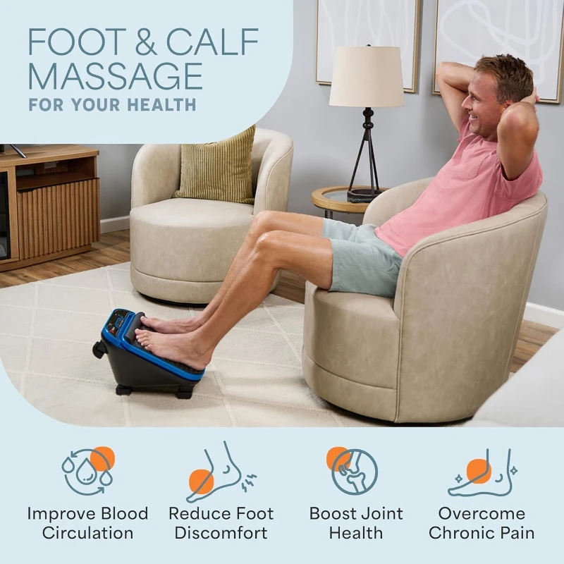 LifePro Foot Massager for Neuropathy — Calf & Foot Vibration Therapy with Optional Heat for Enhanced Circulation and Soothing Relief