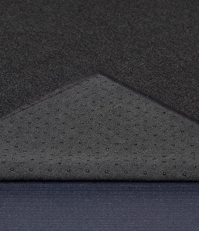 Yogitoes by Manduka Hot Yoga Mat Towel — 72"" Onyx Thin Lightweight Quick-Dry Towel with Rubber Grip Dots (262023001)