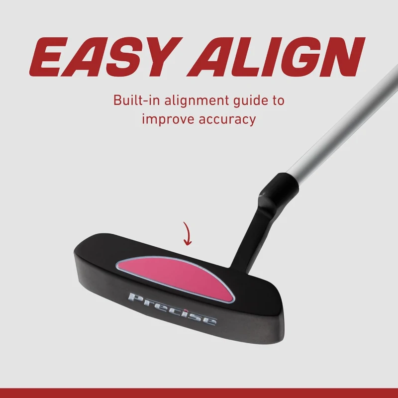 Precise XD-J Junior Golf Set for Kids (Ages 3-5) with Lightweight Graphite Shafts, Hybrid, Putter & Stand Bag