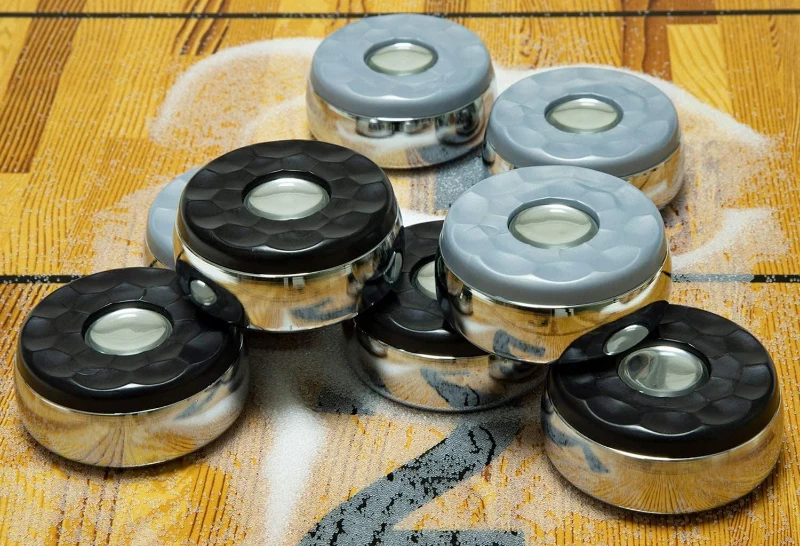 Indoor Shuffleboard Pucks Set of 8 - Home Game 2-1/8"" (53mm)